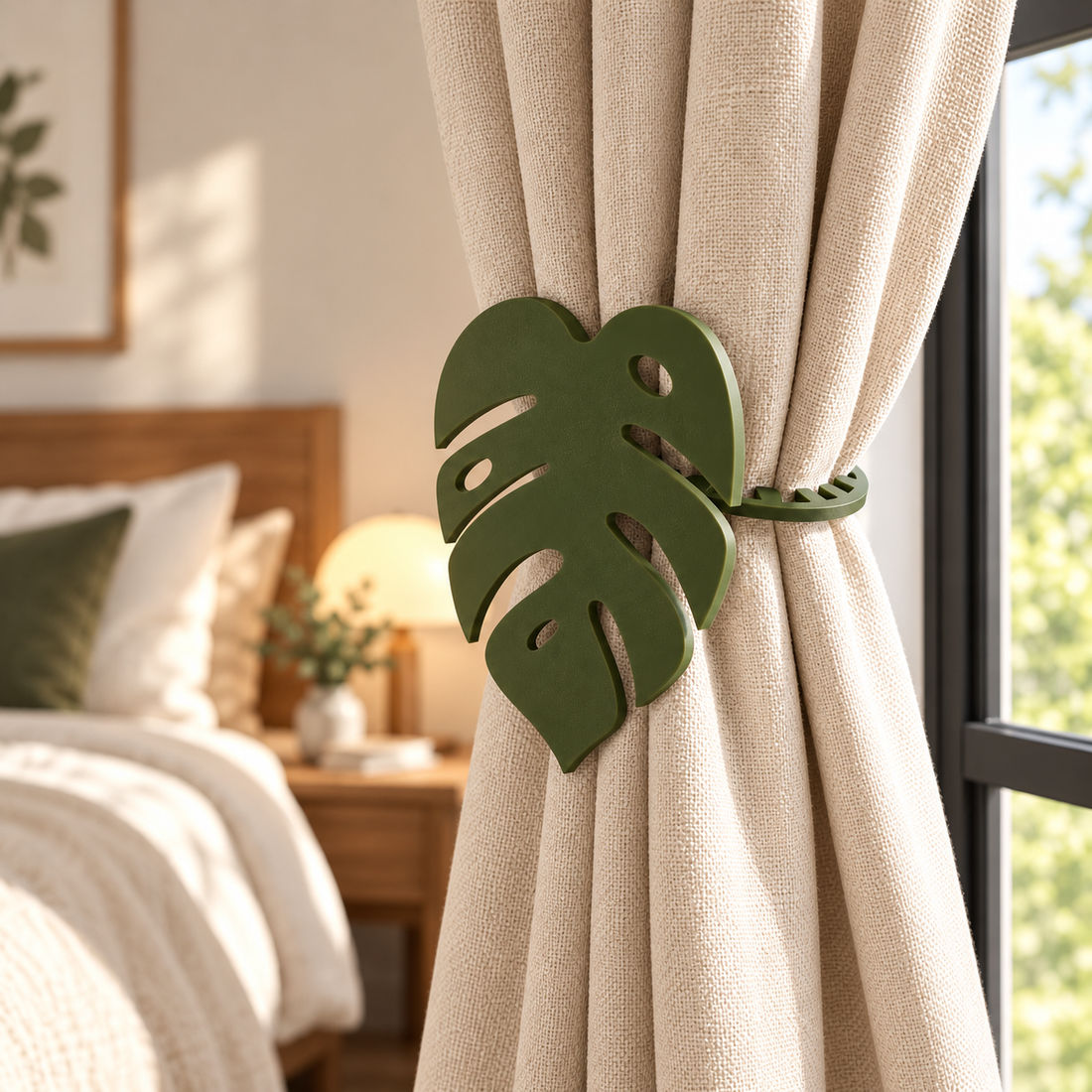 Monstera Curtain Clips