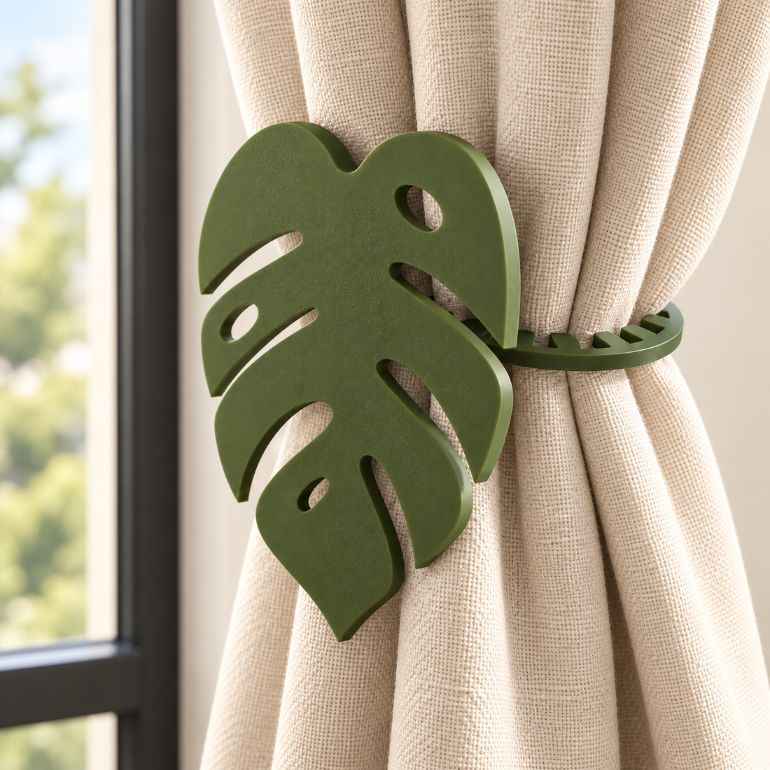 Monstera Curtain Clips