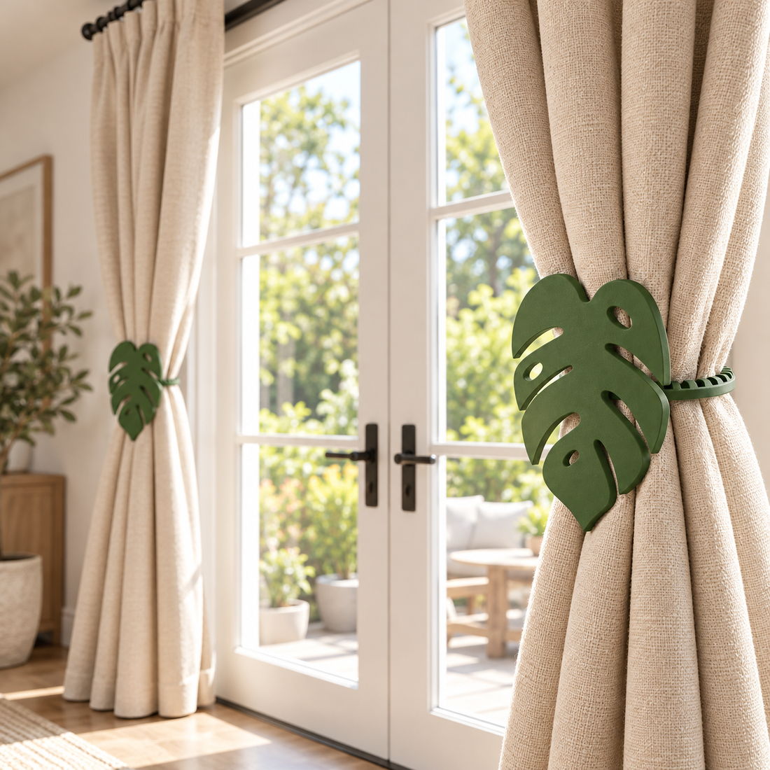 Monstera Curtain Clips