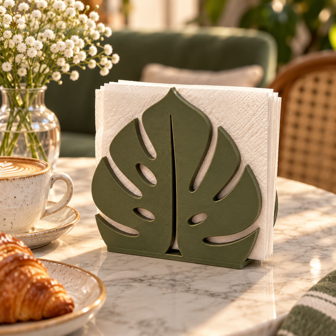 Monstera Napkin Holder