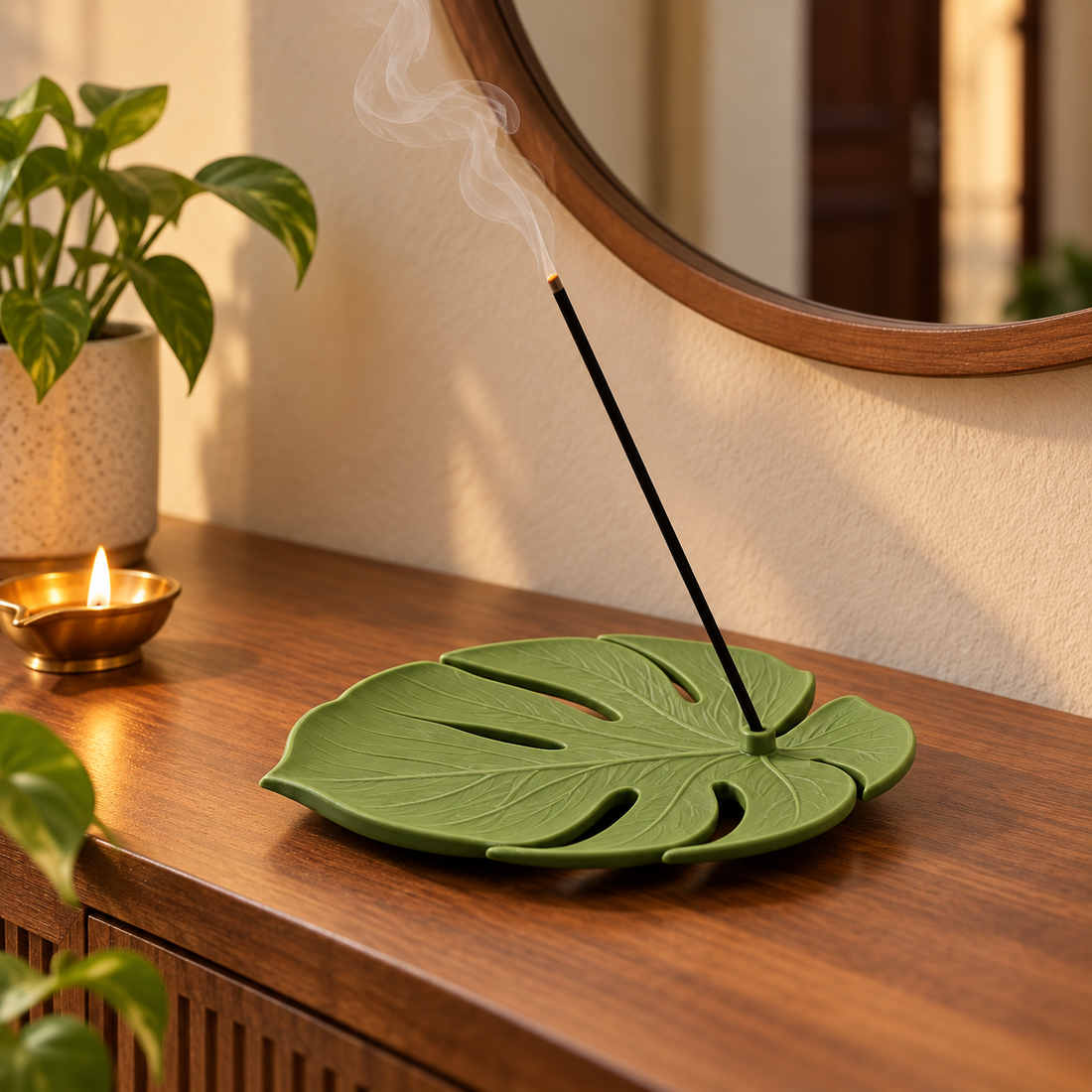Monstera Leaf Incense Holder