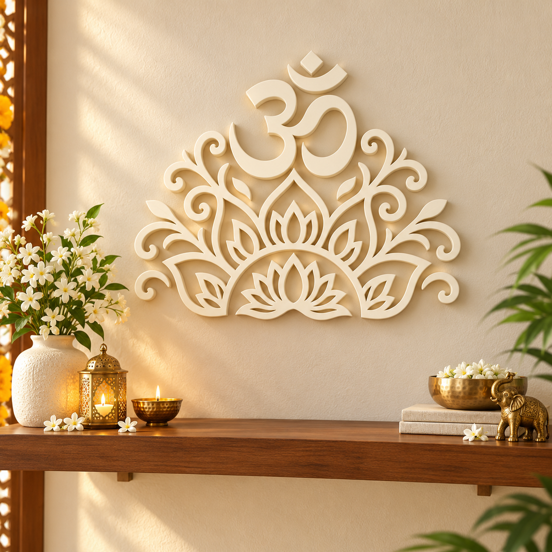 Om Lotus Mandala Backdrop