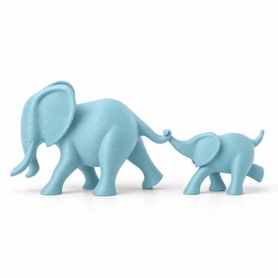 Elephant Duo Dusty Blue