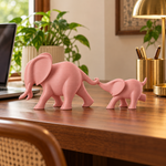 Elephant Duo Dusty Pink