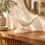 Japandi Whale - Warm Ivory