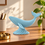 Japandi Whale - Dusty Blue