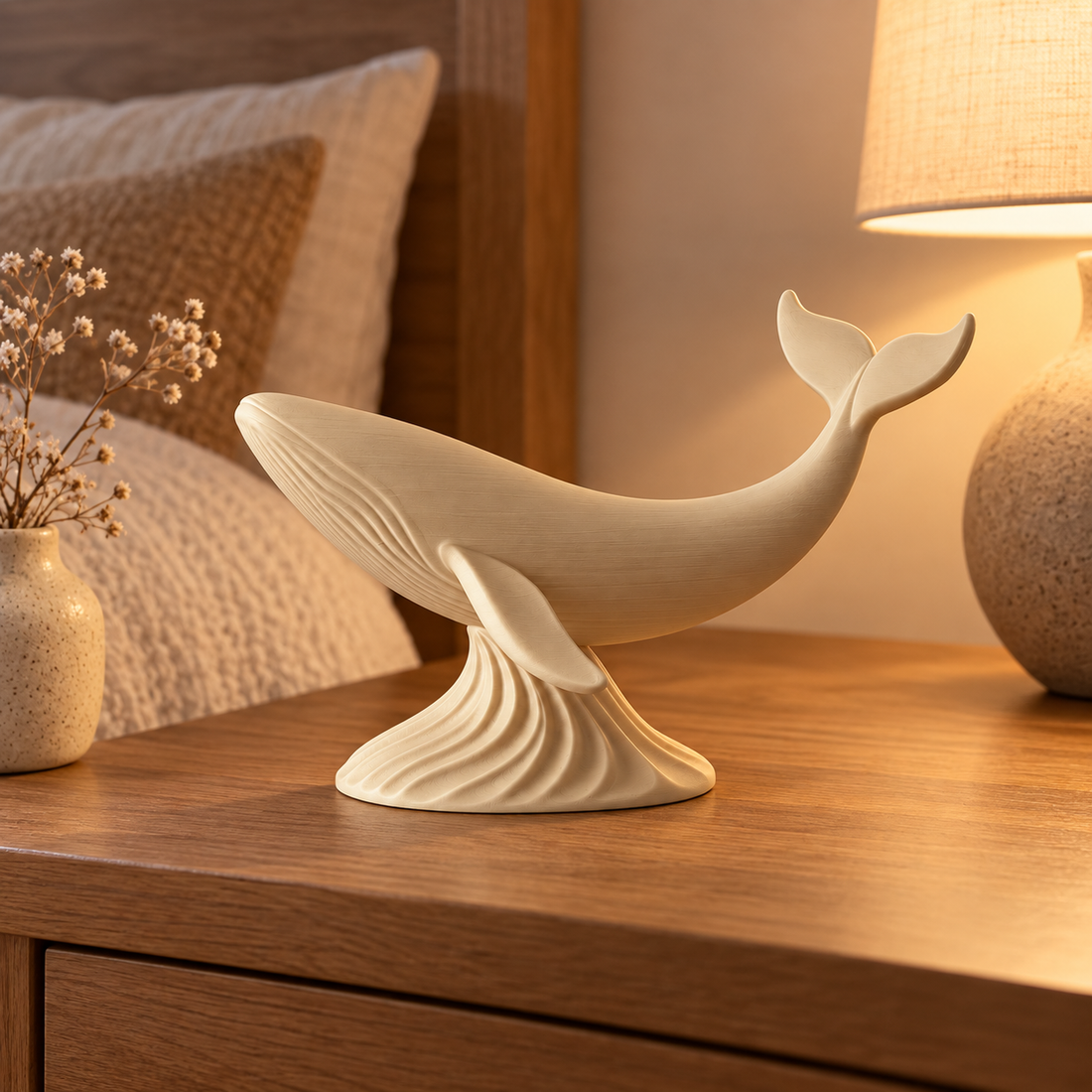 Japandi Whale - Warm Beige