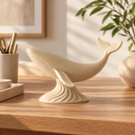 Japandi Whale - Warm Beige