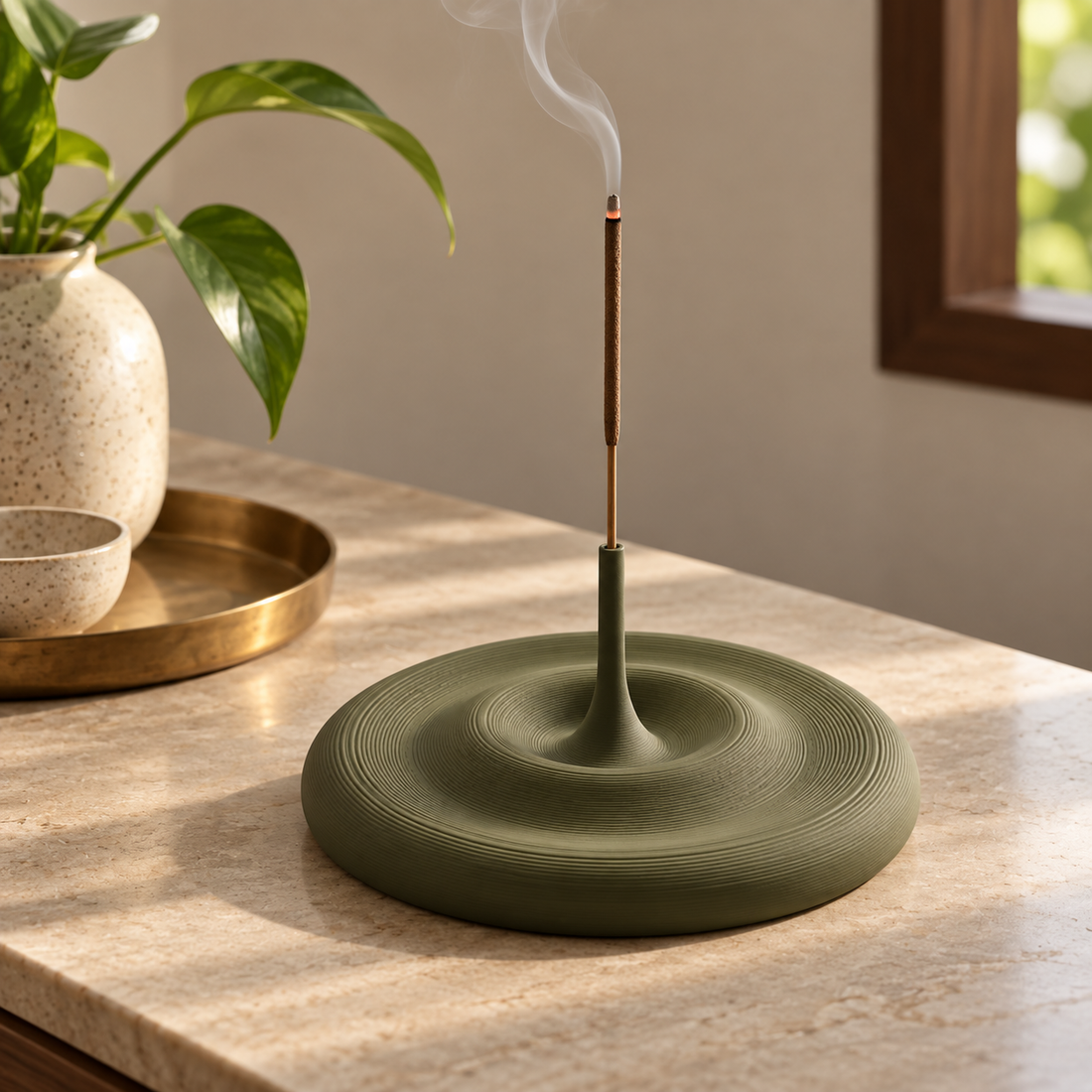 Water Ripple Olive Green