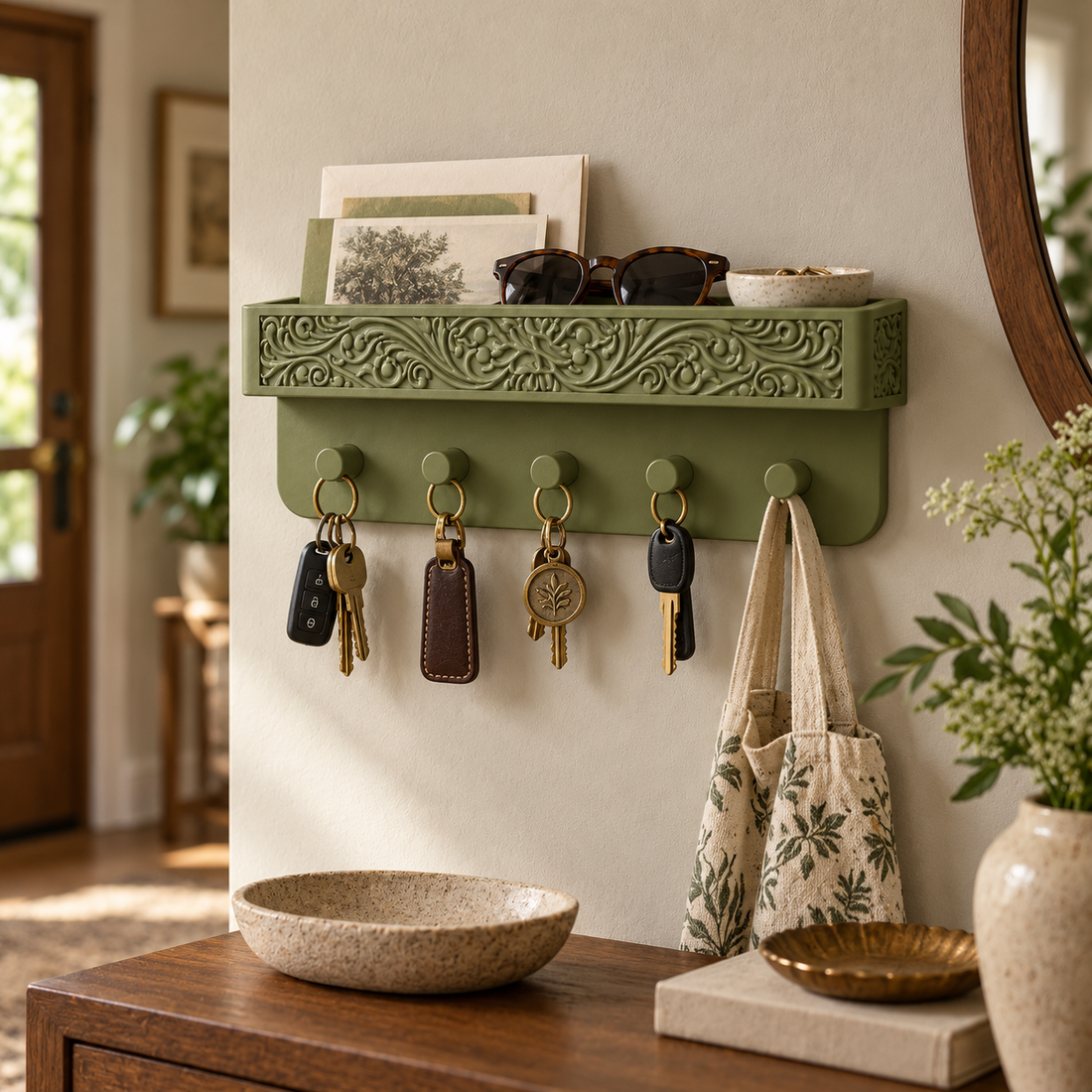 Jharoka Olive Green