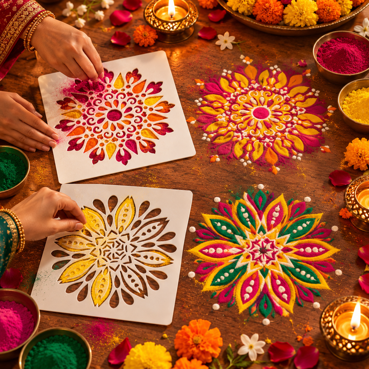 Mandala Rangoli Stencil Set