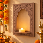 Jharokha Wall Panel with LED Tealight